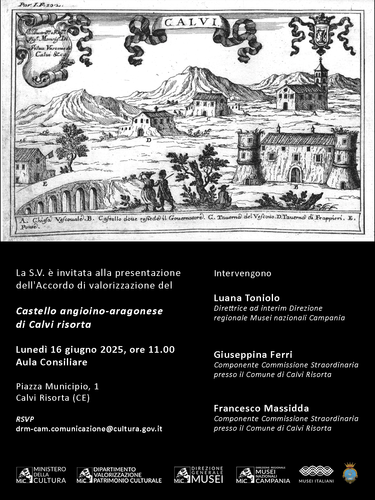 Presentazione dell’Accordo di valorizzazione per il Castello angioino-aragonese di Calvi Risorta